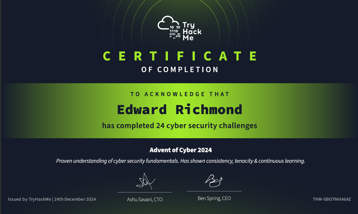 Advent of Cyber 2024