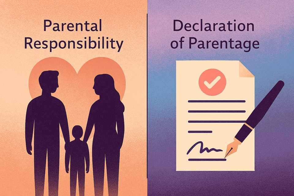 Parental Responsibility v Declaration of Parentage
