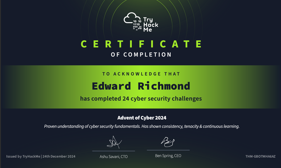 Advent of Cyber 2024